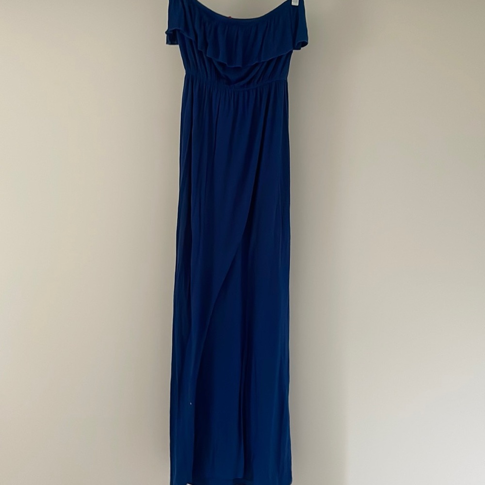 Julie’s Closet Blue Strapless Maxi Dress